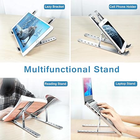 Foldable Ergonomic Laptop Stand – Adjustable, Lightweight & Portable