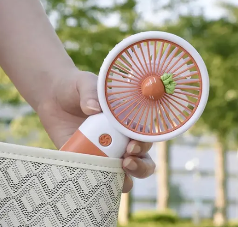 Cartoon Cute Rechargeable Mini Fans | Handheld + Desktop Phone Stand Combo