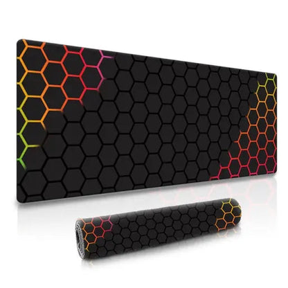 XXL Geometrical Gaming Mousepad – Anti-Slip, Water Resistant, Ultra Smooth (80×30 cm)